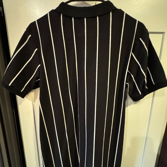 Liverpool Black and White Striped Polo Shirt - Picture 2 of 4
